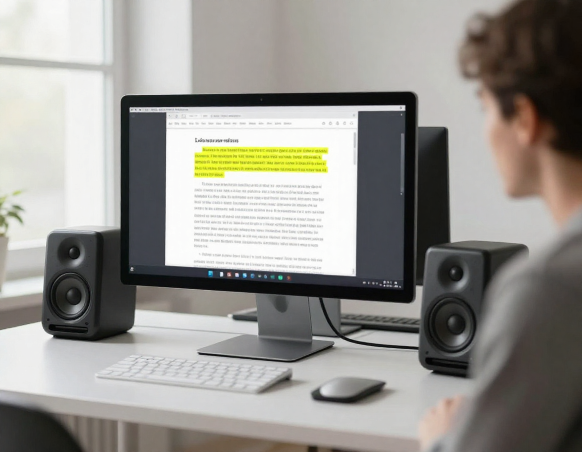 ReadSpeaker docReader leyendo un documento PDF con resaltado de texto.