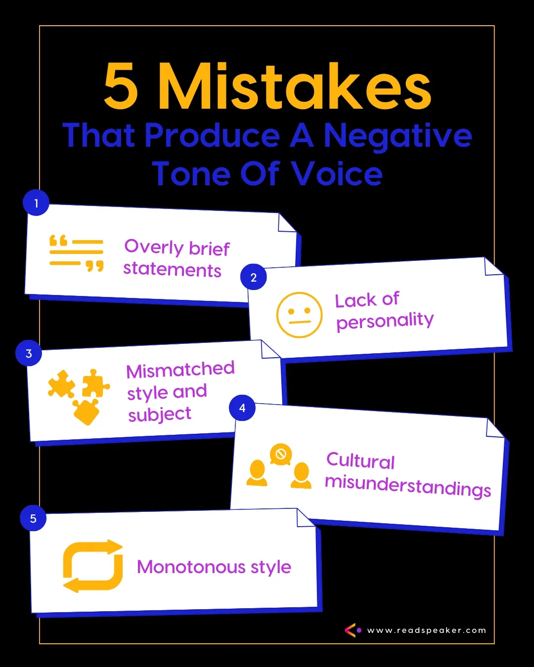 5 mistakes that produce a negative tone of voice