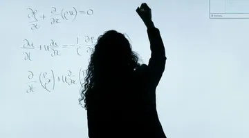 Woman writing on the blackboard - making MathML accessible