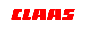 CLAAS name in bold red capital letters