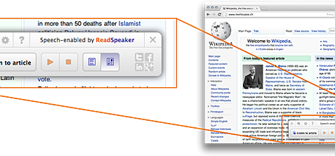 How to Listen to Wikipedia With ReadSpeaker